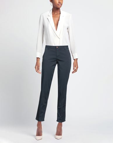 Cigala's Woman Pants Midnight blue Size 25 Cotton, Elastane