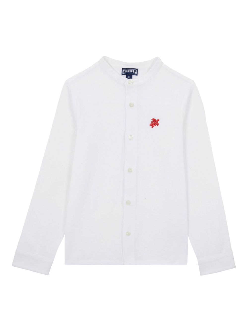 Collarless shirt - White