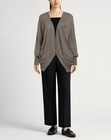 Woman Cardigan Khaki Size S Polyamide, Mohair wool