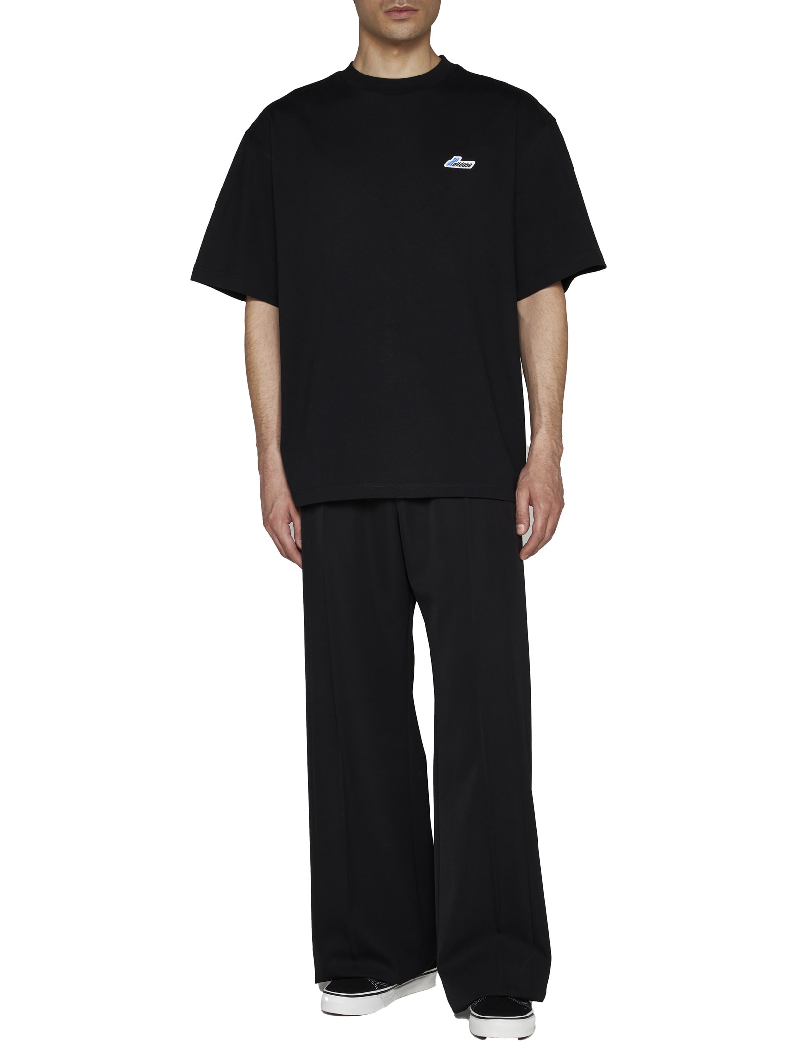 Logo-patch cotton t-shirt - Black