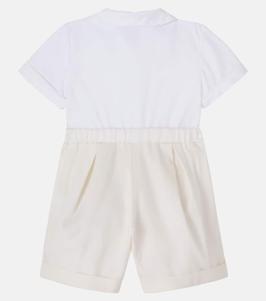 Baby cotton-blend playsuit