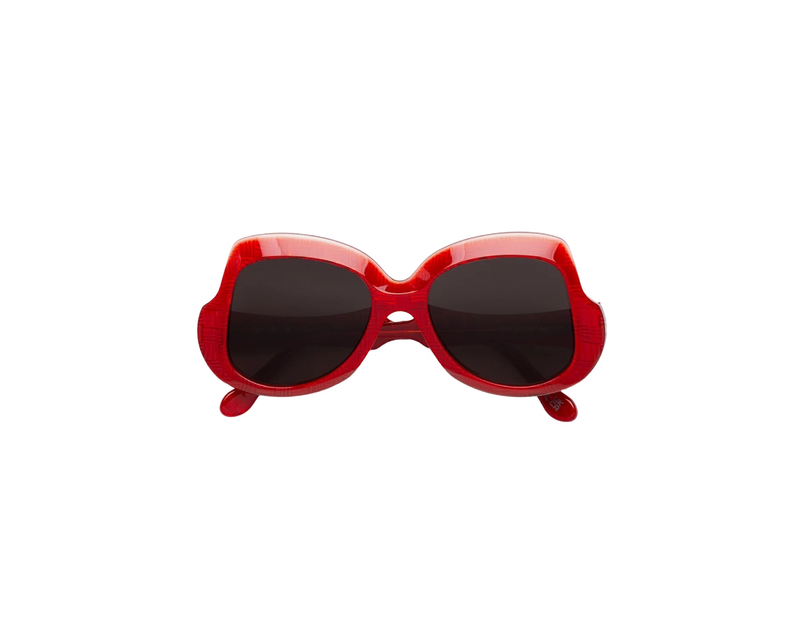 Marni Unisex Marni Quelyfish Red Comb Sonnenbrillen Acetat Rot Schwarz Geometrisch