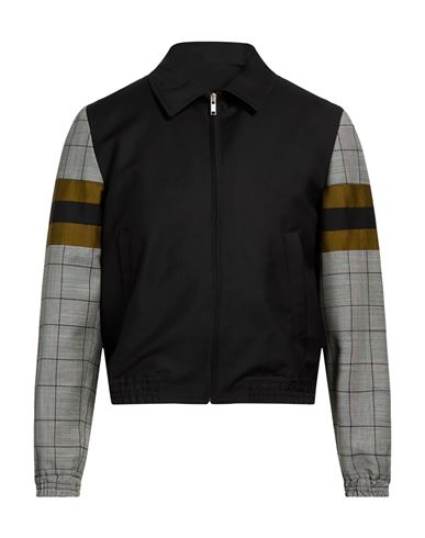 Man Jacket Black Size 40 Cotton, Mohair wool