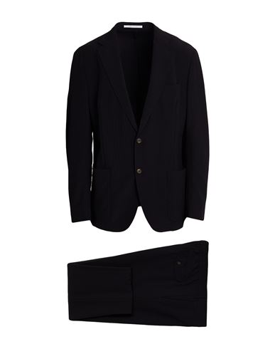 Platinum Man Suit Midnight blue Size 46 Virgin Wool