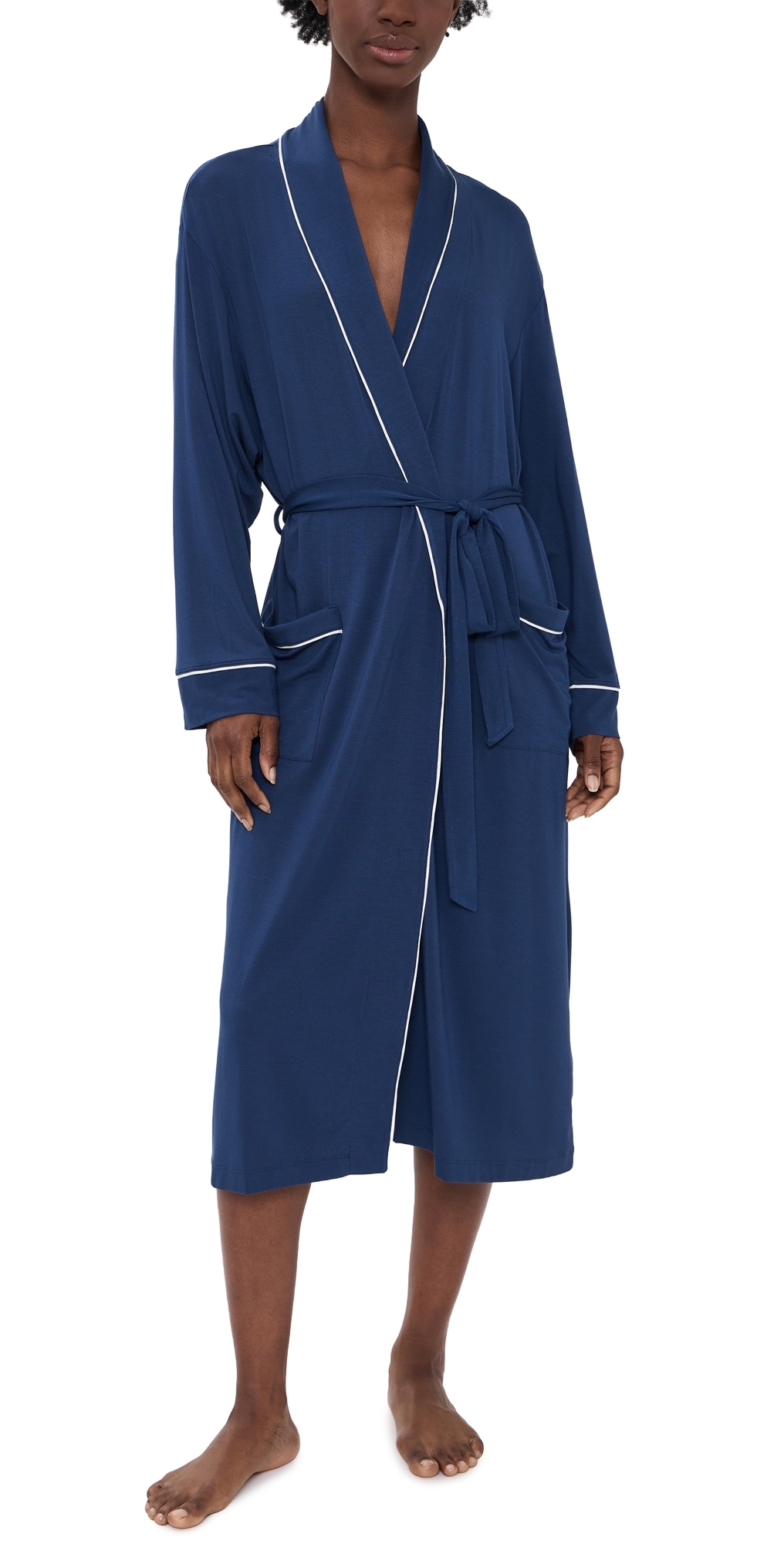 Gisele Long Robe Navy/Ivory