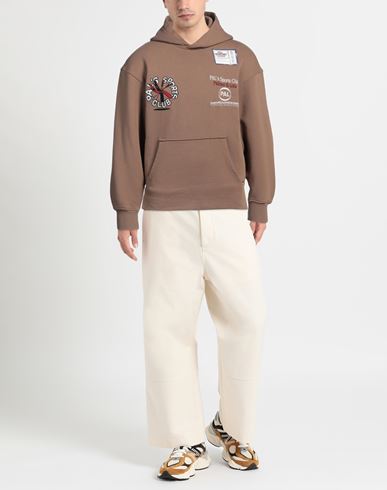 Man Sweatshirt Brown Size XS Cotton