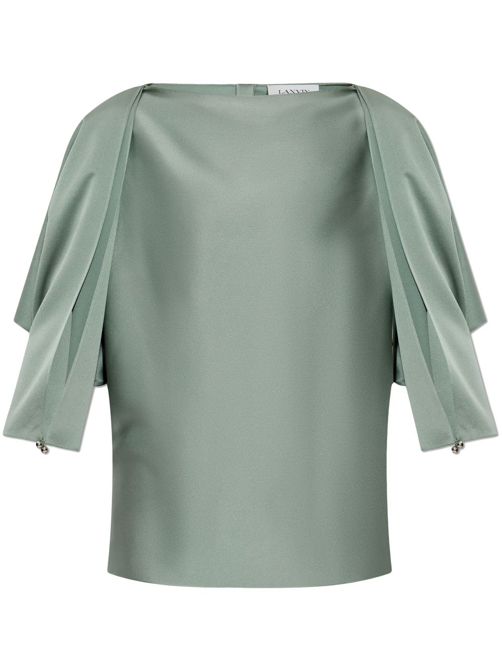 Satin-finish blouse - Green