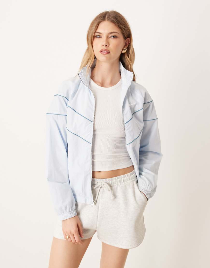 Windrunner track jacket in light blue