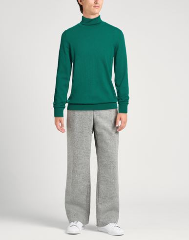 Man Turtleneck Green Size 38 Virgin Wool, Cashmere