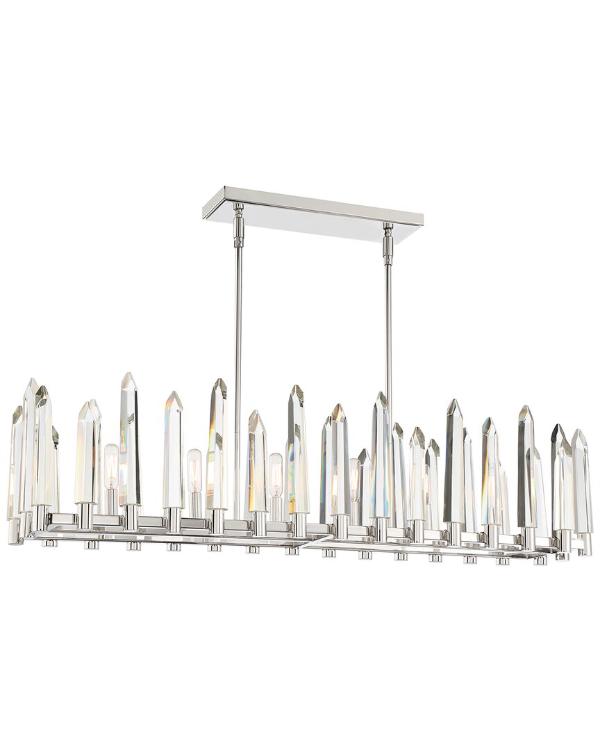 Watson 6 Light Polished Nickel Linear Chandelier