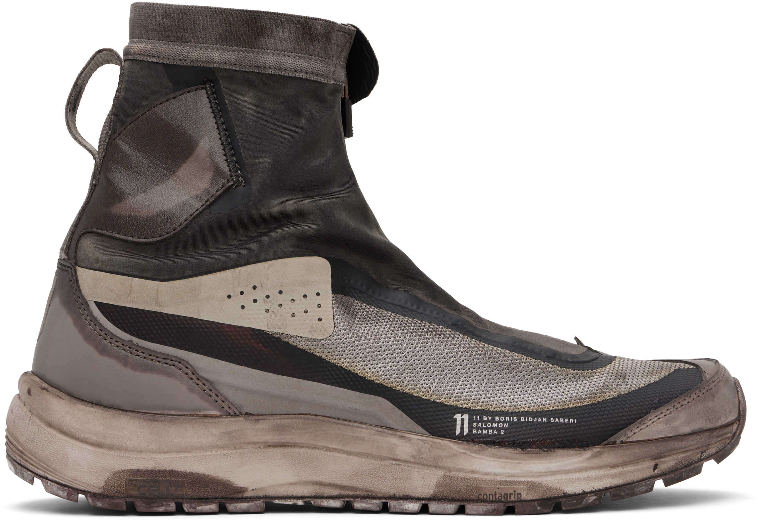 11 by Boris Bidjan Saberi Brown Salomon Edition Bamba 2 High Sneakers