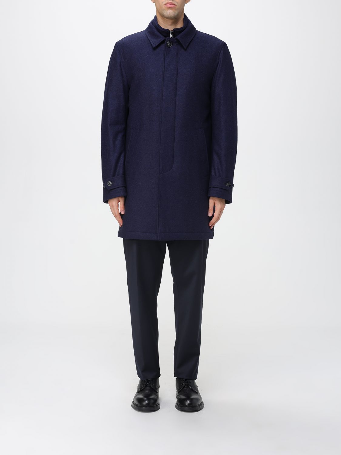 Coat Men color Indigo