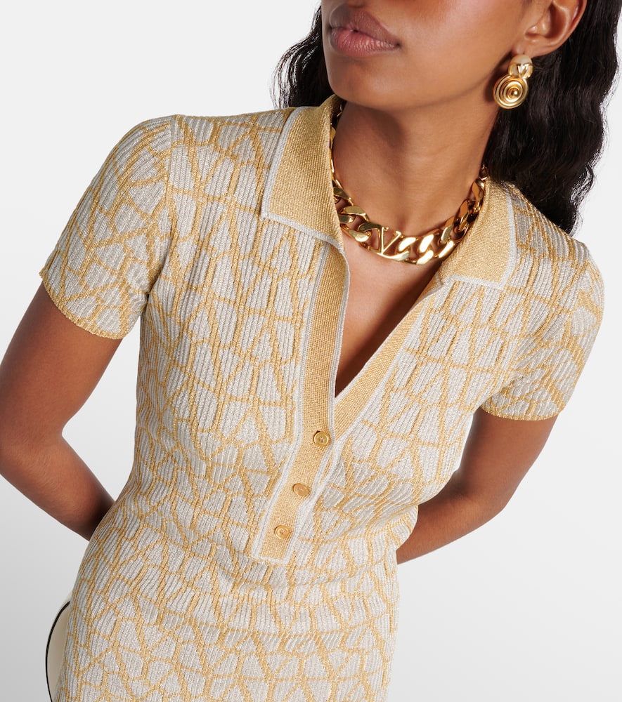 Toile Iconographe lamé jacquard midi dress