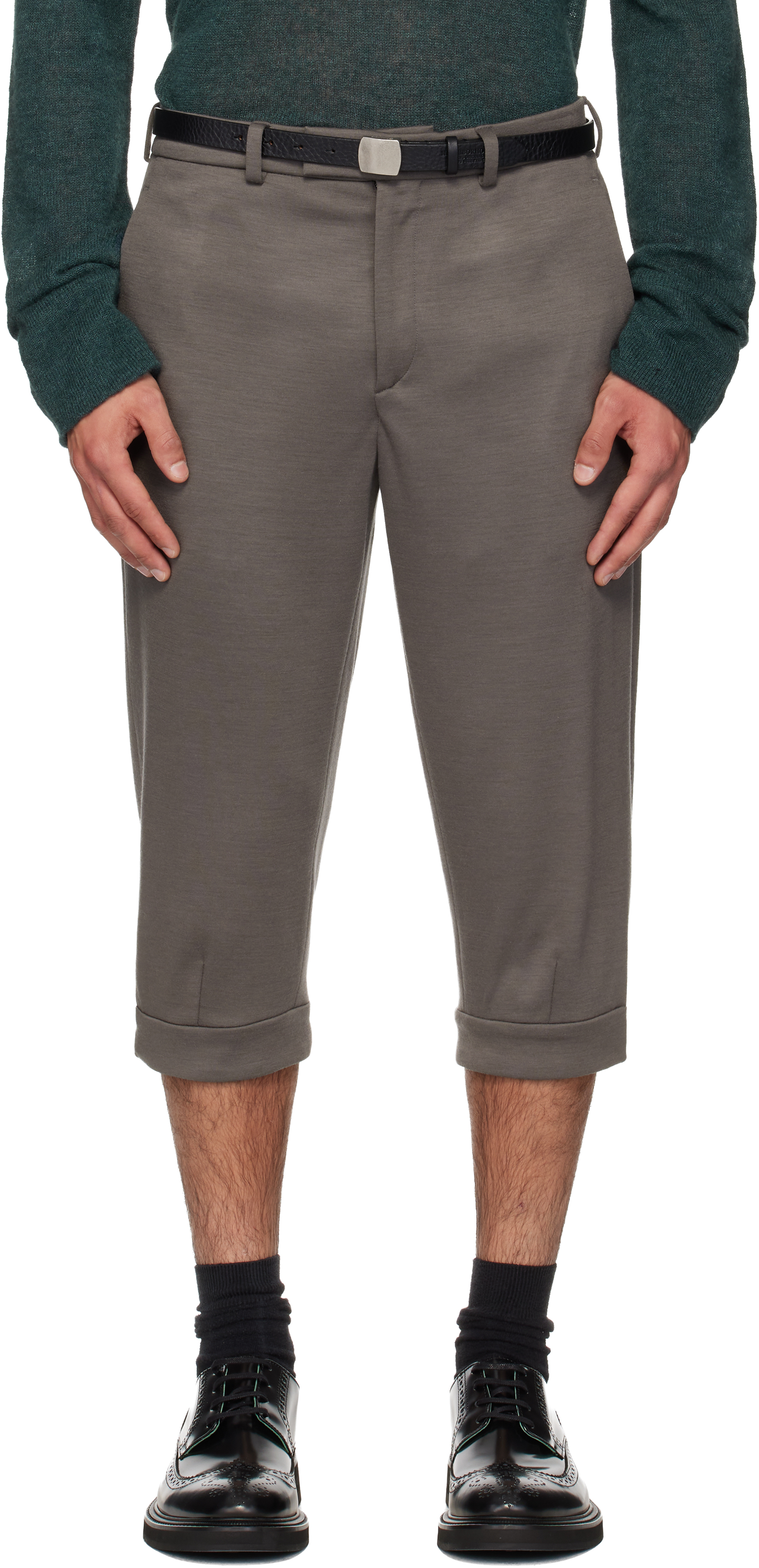 Gray Knickerbocker Shorts