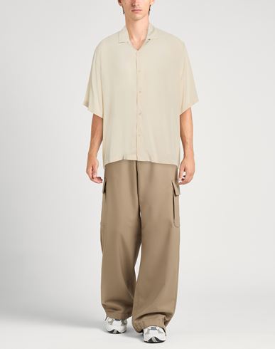 Man Shirt Beige Size L Viscose