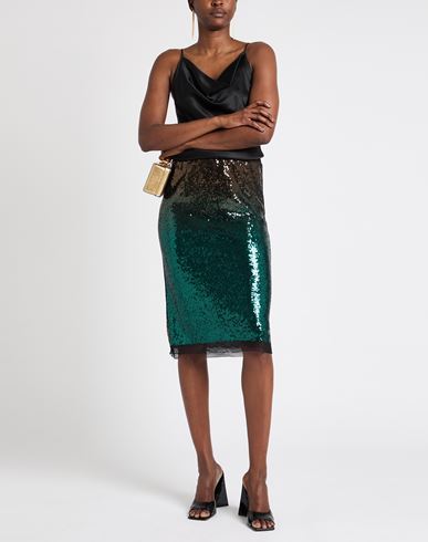 Woman Midi skirt Deep teal Size L Polyester, Elastane