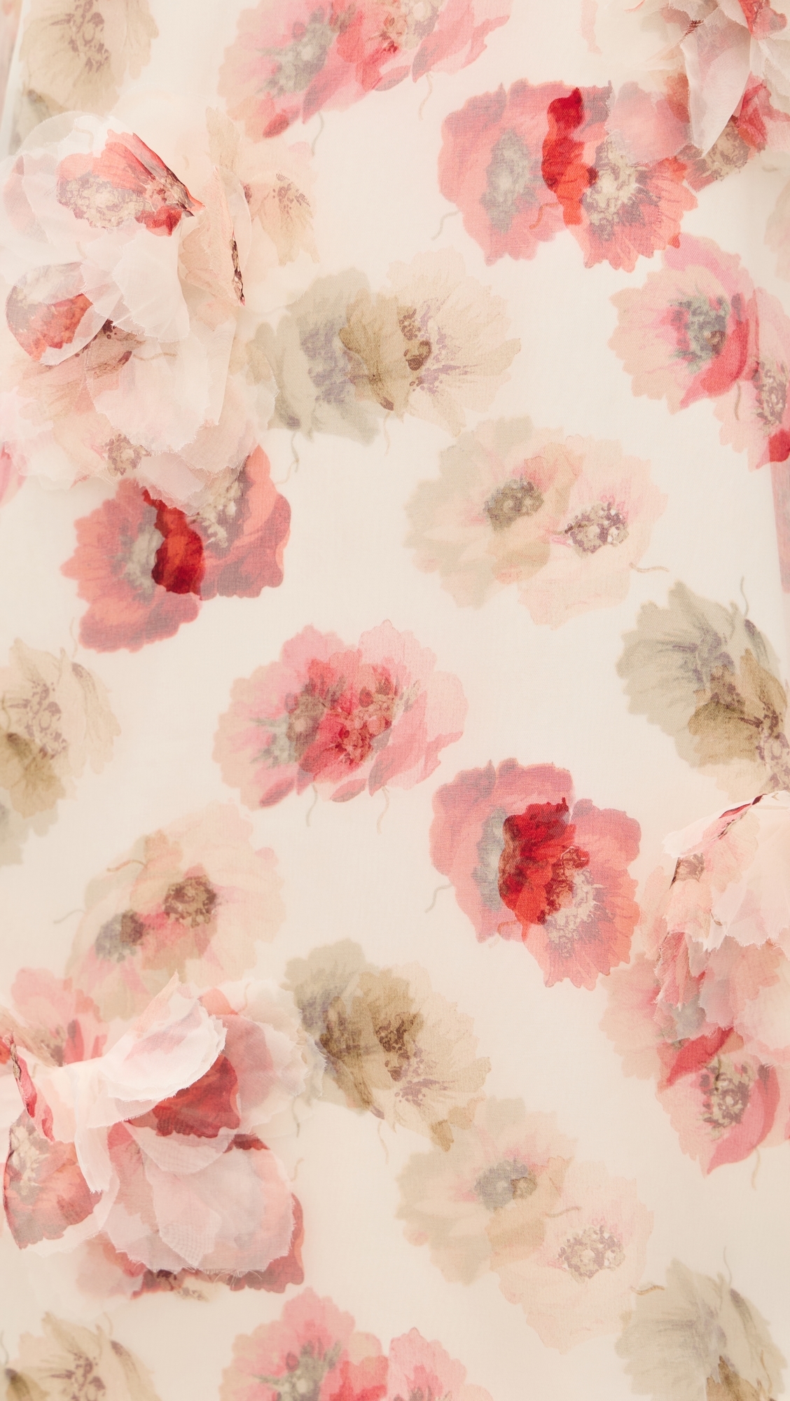 Floating Poppies Sylvia Dress gardenia multi