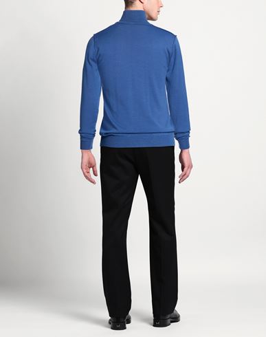Man Turtleneck Blue Size M Merino Wool, Acrylic