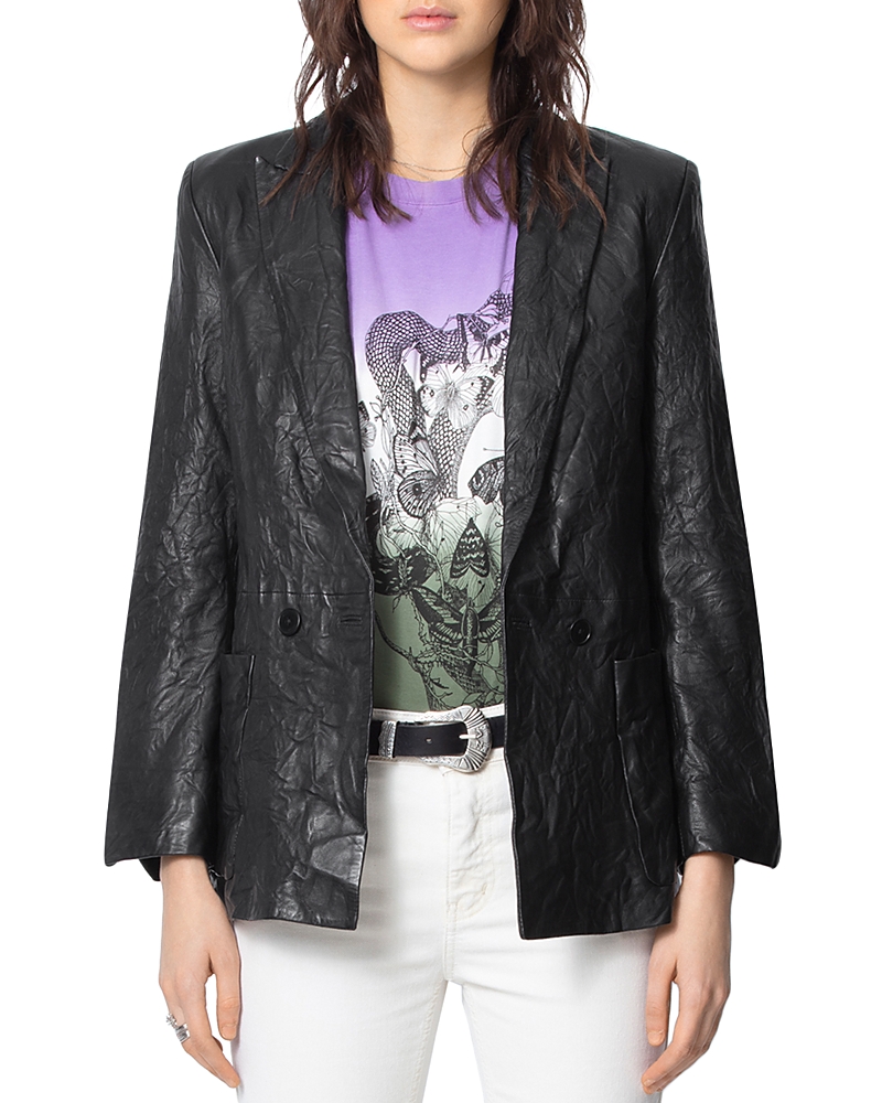 Visko double breasted blazer - Black