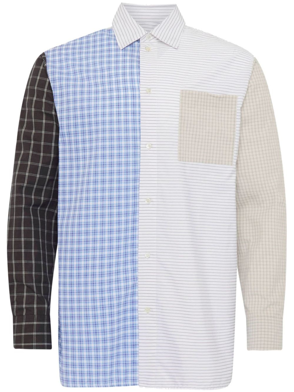 Patchwork shirt - Blue