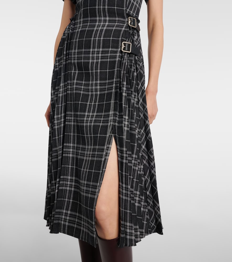 Meryl checked midi dress