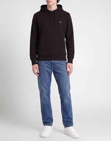 Man Sweatshirt Black Size S Cotton
