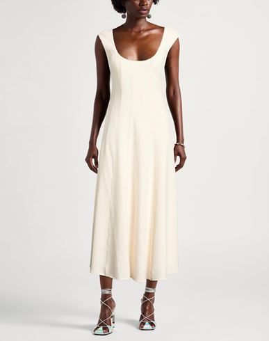 Woman Midi dress Ivory Size 4 Polyester, Viscose, Elastane