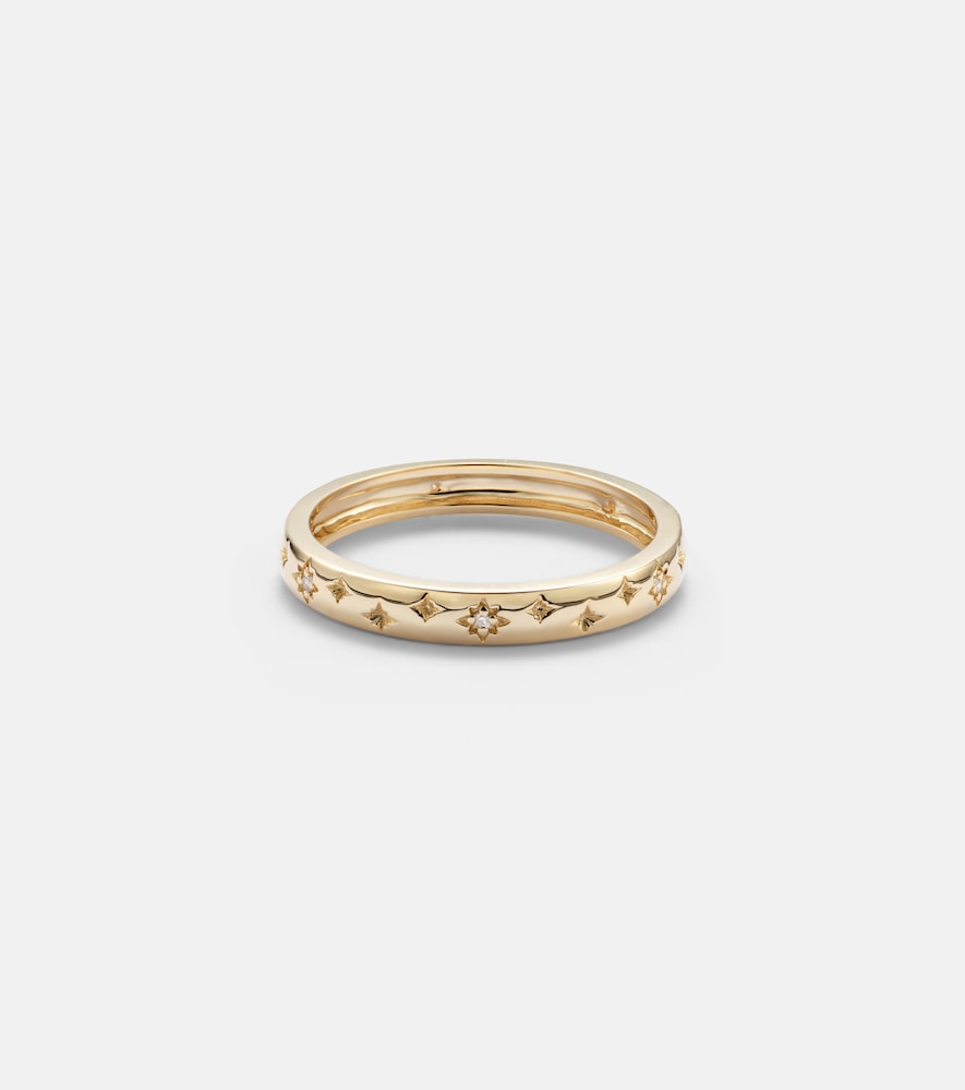 Northern Star 14kt gold ring with diamonds