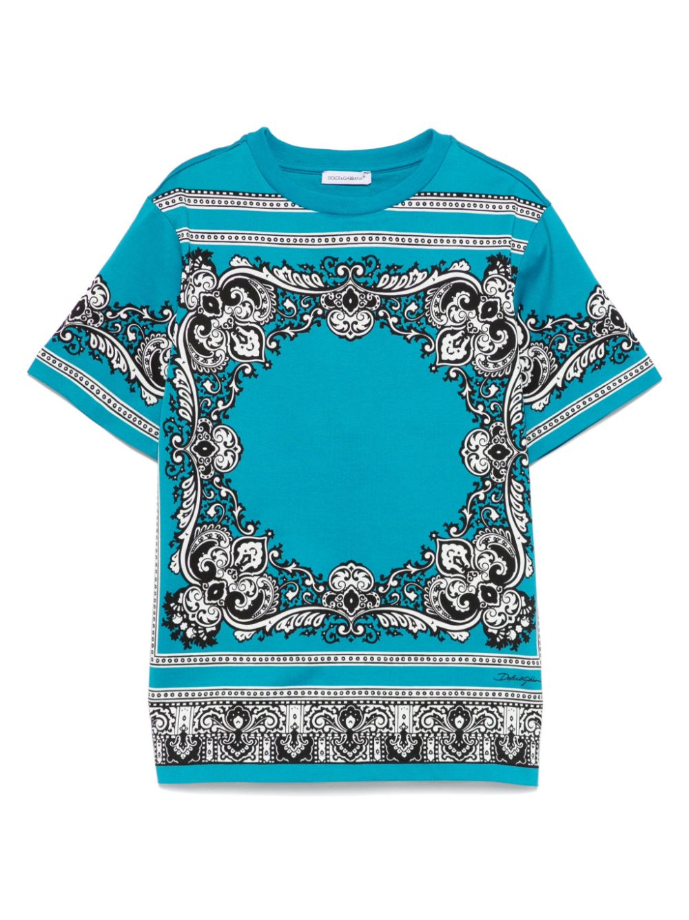 Bandana-print T-shirt - Blue