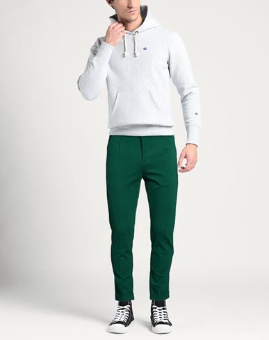 Man Pants Dark green Size 32 Viscose, Polyamide, Elastane