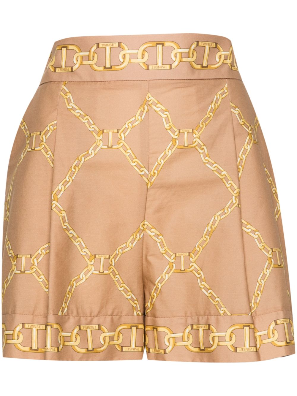 Chain-print shorts - Blue
