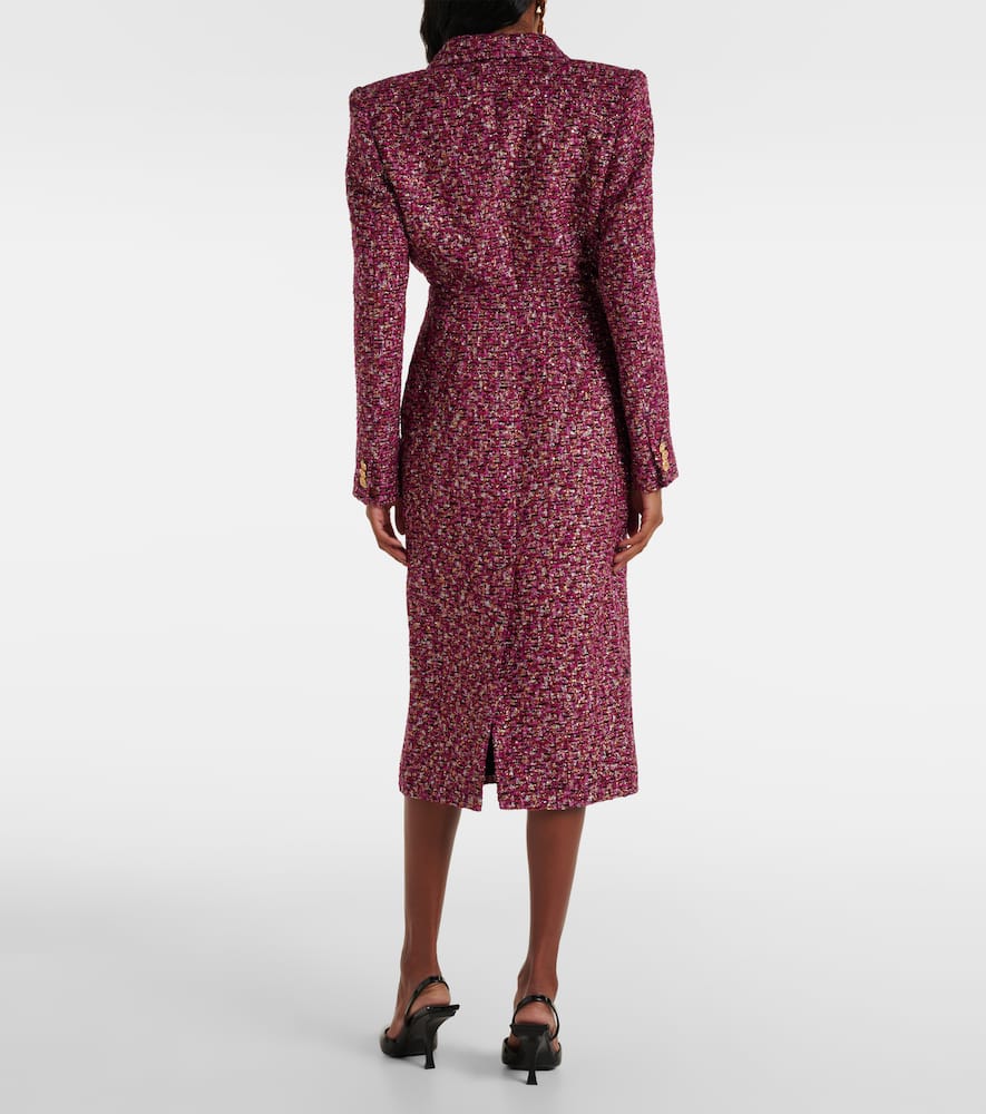 Sequined tweed midi skirt