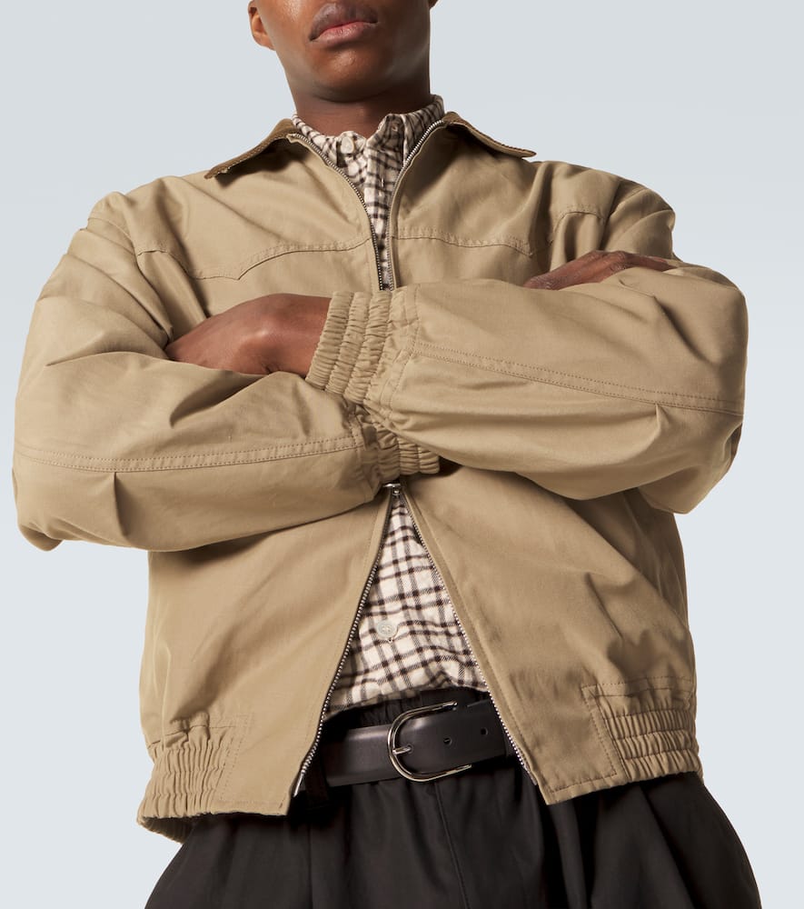 Comme des Garçons Homme Corduroy-trimmed blouson jacket