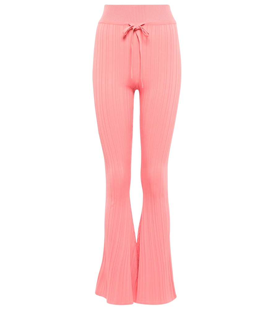 Live The Process Super Flare ribbed-knit high-rise pants