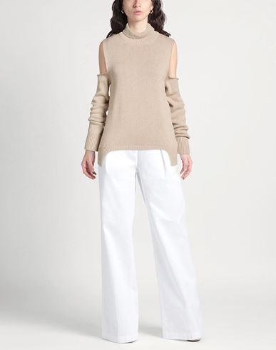 N. o.w. Andrea Rosati Cashmere Woman Turtleneck Beige Size S Wool, Viscose, Cashmere, Nylon