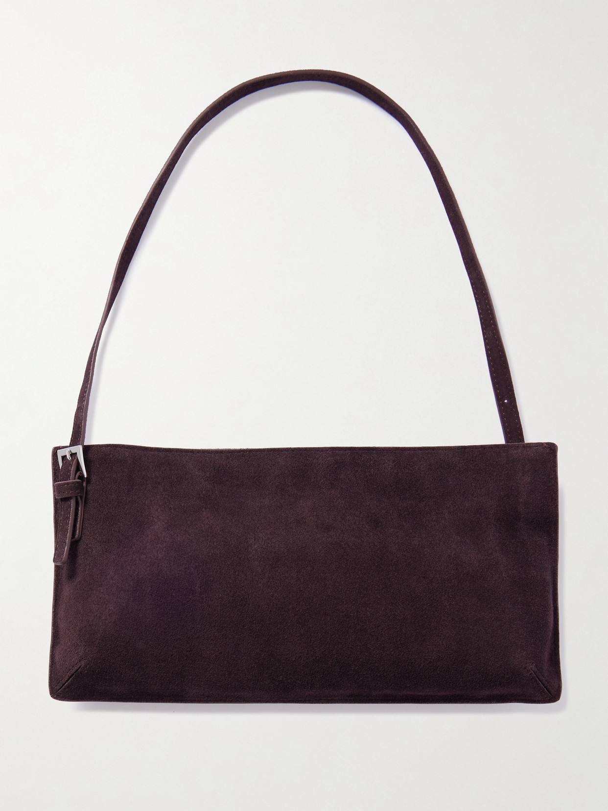 90s Suede Shoulder Bag - Brown