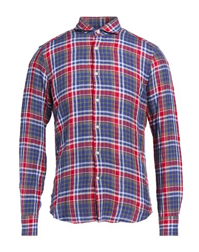 Man Shirt Red Size 16 ½ Linen