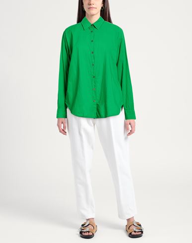Woman Shirt Green Size L Cotton