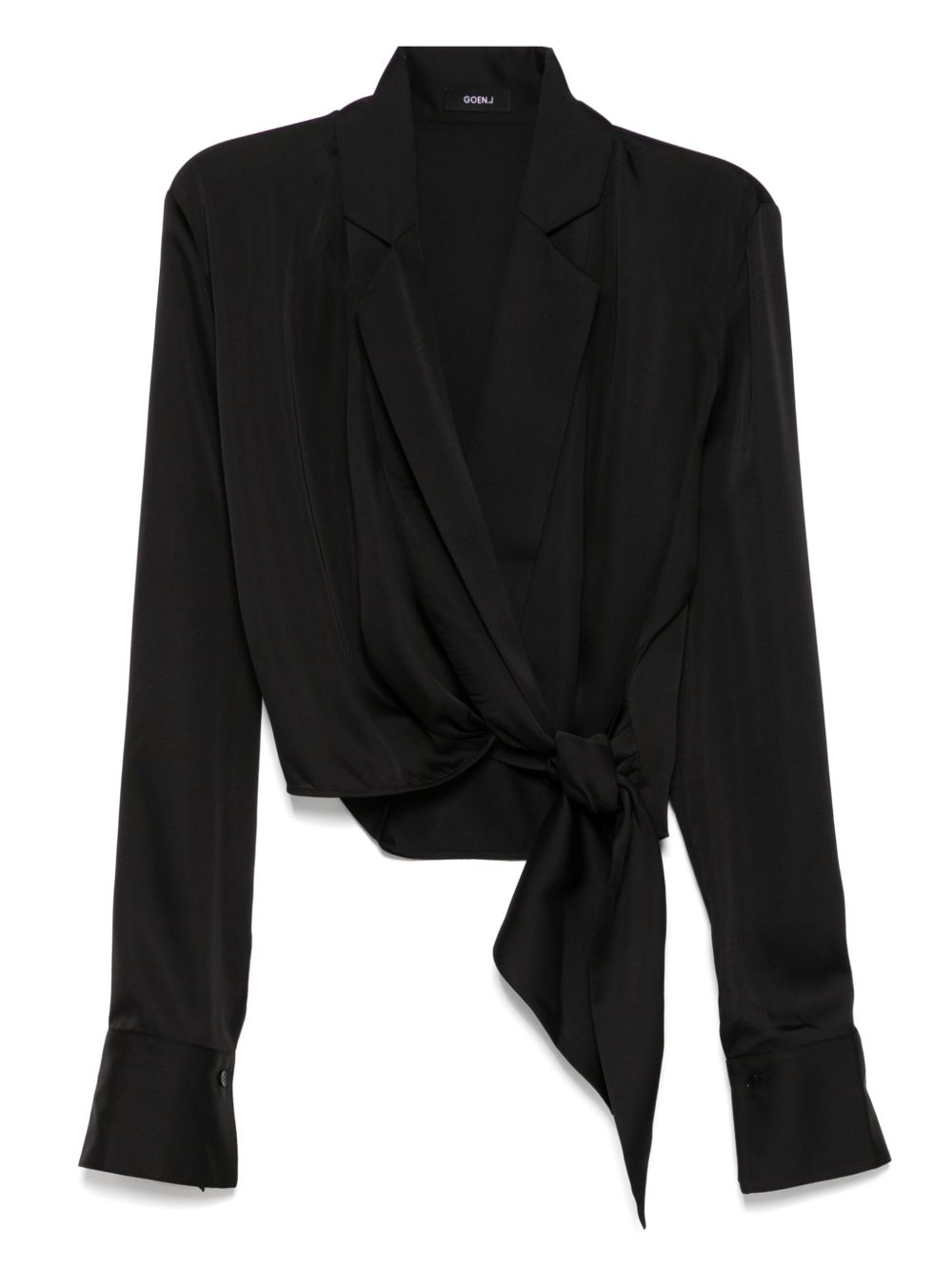 Goen.J shawl lapel blouse - Neutrals