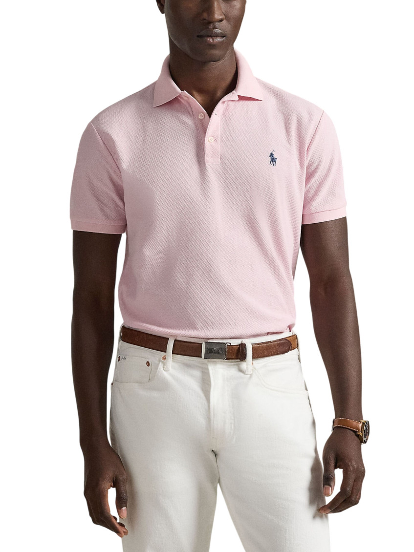 Pink Shirt Collar Polo