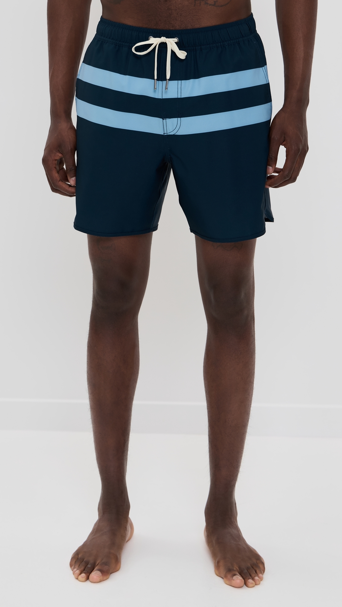 Fair Harbor The Anchor Swim Shorts 6 Light Blue Stripe