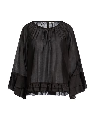 Woman Top Black Size 6 Tencel, Polyester