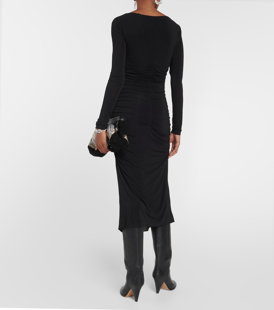 Laly ruched jersey midi dress