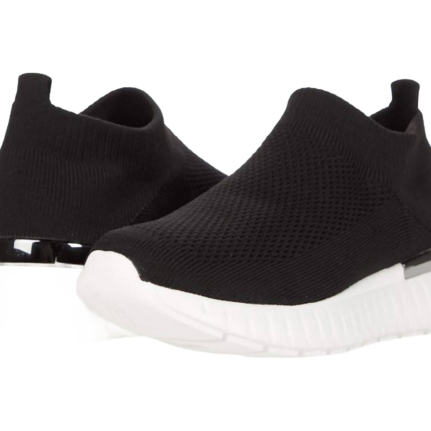 Mesh Slip On Tulip Sneakers In Black