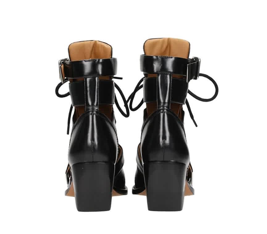 Ladies Black Rylee Boots In Shiny Calfskin