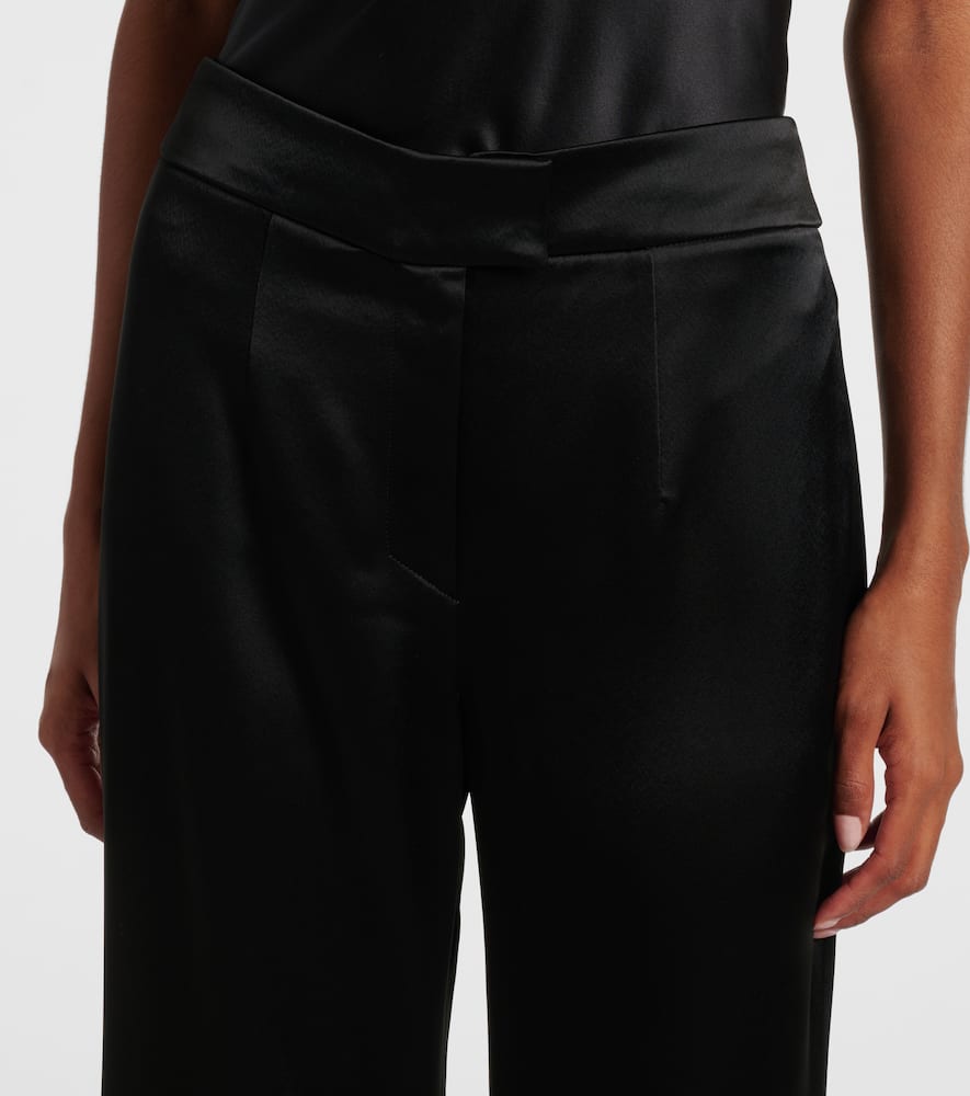 Julianne high-rise satin flared pants