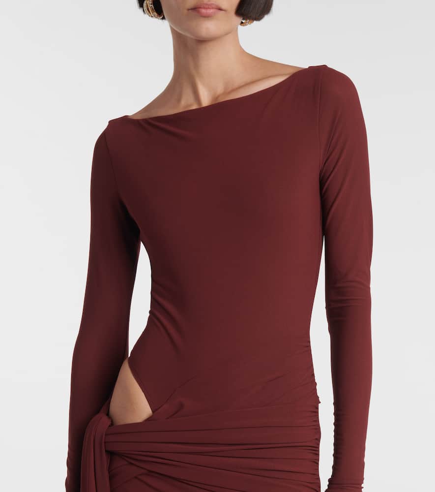 Alex Perry Draped crêpe jersey gown