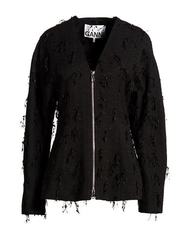 Woman Jacket Black Size 0 Organic cotton, Polyester, Recycled polyester
