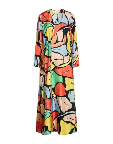 Crème Woman Maxi dress Black Size 6 Silk