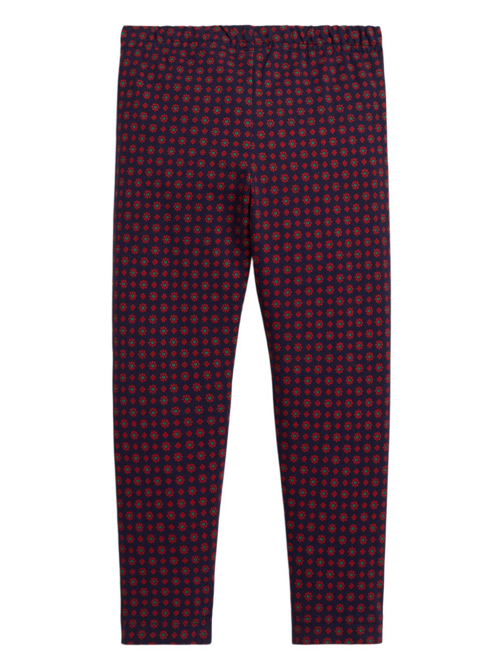 Floral-print jersey leggings - Blue